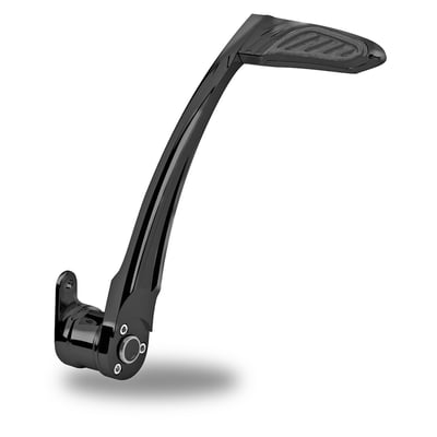 Black anodized finish.
CNC machined billet aluminum construction.
Includes a machined aluminum brake pad with rubber inlay.
Designed to compliment de design styles in the Performance Machine product range.