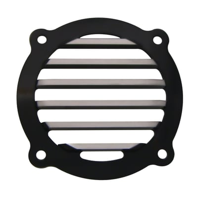 Black anodized aluminum. Speaker grills for Touring models