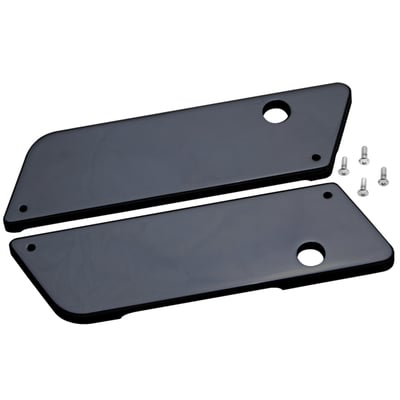 Black anodized. CNC machined from billet aluminum. 