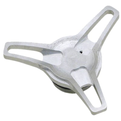 Vented; raw steel; Includes special weld-in adapter that must be used for installation of cap
Note: These gas caps will not fit stock 83-up style applications without the use of the Covingtons gas cap adapter.