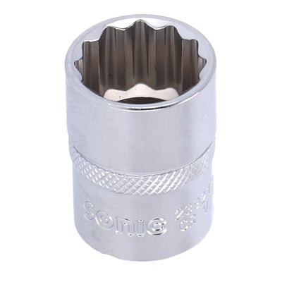 - 1/2" drive
- Standard length: 38mm
- Socket head: 12-point
- Material: Chrome vanadium with satin finish