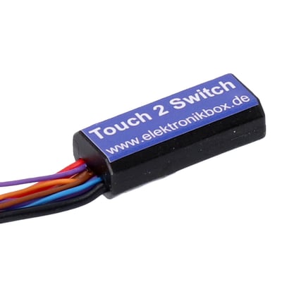 Perfect to switch lights high-low, on-off, ignition on-off, handlebar grip heating etc. This Axel Joost Touch 2 Switch is a 2 channel power relay that is controlled by 2 momentary push buttons. Every press on a button will toggle the corresponding output between on and off, no matter if they are wired to plus or minus. Or use the module as a standard (low beam /high beam) headlamp relay. Just wire the 2 thin input cables together to one push button. The first press on the push button will switch on output 1 (low beam). Every further press on the button toggle the between 2 outputs. The outputs can handle 70 Watt peak and 50 Watt continuous load. The module fits inside almost every handlebar due to its small size. 
- 2 channel relay 
- Pushbutton controlled on-off switching 
- Dimensions: 38 mm x 16 mm x 11 mm 
- Body material: ABS with waterproof poured 2k epoxy resin 
- Input voltage range: 6 - 18 Volt 
- Connections: Inputs 0.14 mm², Outputs 0.75 mm² 
- Maximum current: 7 Ampere / 70 Watt per output 
- Maximum ambient temperature: 80 degrees Celsius
