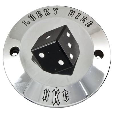 Polished aluminum. 
A mind-blowing point cover with a strong retro influence. Great to style match with other Hells Kitchen Choppers parts or on their own to emphasize the truly amazing custom heritage connected to the greatest freedom machine. 
Note: Will physically fit 71-03 XL Sportster models, however 71-03 XL models have vertical mount holes. Images are designed for horizontal mount holes (excl. Maltese Cross).