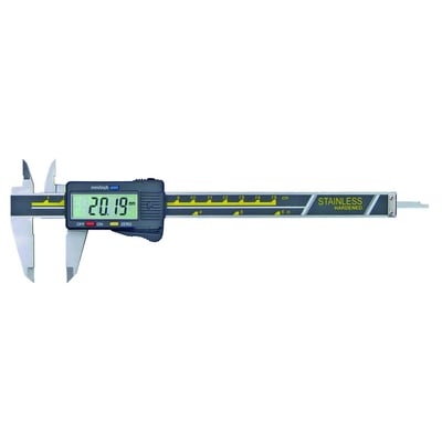 - Range (mm): 150 
- Accuracy (mm): 0.03 
- A (mm): 40 
- B (mm): 21 
- D (mm): 16 
- with autolock 
- scale 0.01 mm or 0.0005 inch 
- stainless steel, hardened 
- 4-way measurement 
- DIN 862 
- incl. 1.5 V battery (LR44) 
- in box