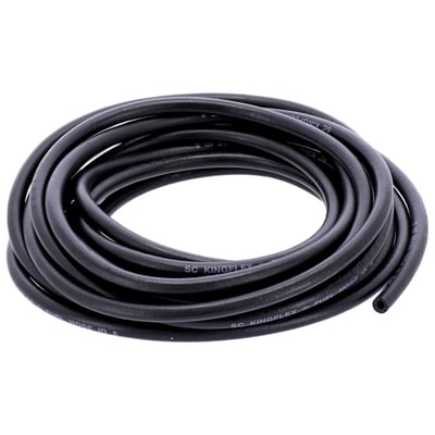 5mm (approx. 3/16") inside diameter. 
Industrial reinforced quality fuel / oil line hose. Compatible with gasoline and oils. Resists swelling. Comes with the OEM outside diameter. Sold in 25 ft. (7.5 meter) rolls.