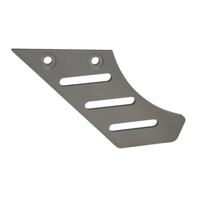 Rear sprocket / belt guard against off road debris. This billet aluminum sprocket guard is designed to deflect rocks, stones and other debris to help shield the rear sprocket and belt from damage. Constructed of durable 6061-T6 aluminum and reinforced between the tabs. 
- Protects the belt and rear pulley 
- Made of 6061-T6 aluminum 
- Anodized gray finish 
- Easy Installation

**Dynojet product not available to purchase by Dealers located in the UK**