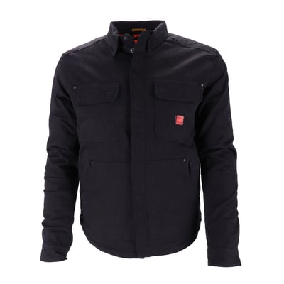 Discover the thrill of the ride with the Roeg Chaser jacket. The Chaser protective jacket is a monolayer jacket which combines AA protection with maximum comfort. The custom RQ outer fabric, unique for this ROEG product, provides the wearer an incomparable experience, reinforced by elbow, shoulder and optional back RQ protectors. This stylish and comfortable protective garment is designed to keep you safe and the stretch fabric used gives you an extremely comfortable wearing experience with ventilation openings under the sleeves and on the back to keep things cool on a hot day. Featuring four outer pockets and two inner pockets for added convenience, get on board for adventure and experience the freedom of the road with the Roeg Chaser jacket. Available in RAW and black.
