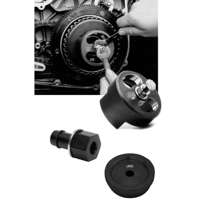 Tool to help install and remove the clutch spring retaining ring. 

Note: See 970347 for the optional adapter nut that is required for this tool to function on XL Sportster and Buell models.