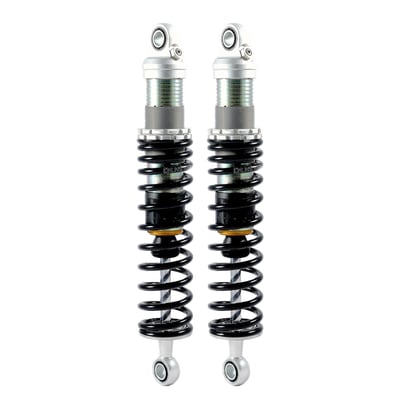 - Black springs 
- Grey body 
- S: Single tube body 
- Piston diameter: 36mm 
- E: Emulsion type shock absorber 
- Length: 280 mm 
- Stroke: 68 mm 
- Rate N/mm: 22 N/mm 
- Position: rear 
- Mounted spring: 66420-022 
- Packaging unit: pair 
- ABE in preparation. 
The STX36 is a shock that's been around the block and it paid it's dues when it comes to performance and durability. Especially for the cruiser market when taking riding a step up, the STX36 is an excellent investment when suspension characteristics are important to you.