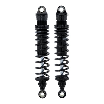 - Black springs 
- Black body 
- S: Single tube body 
- Piston diameter: 36mm 
- D: Monotube high pressure gas type of shock absorber with internal reservoir in the main body 
- R1: Adjustable rebound damping. Adjuster wheel above the end eye 
- L: Adjustable length 
- Length: 305 +10/-0 mm 
- Stroke: 66 mm 
- Rate N/mm: 33 N/mm 
- Position: rear 
- Mounted spring: 00281-73 
- Packaging unit: pair 
- ABE approved 

