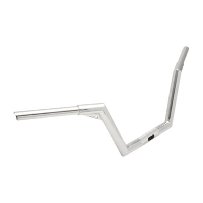 1.25" diameter tubing. With 1" riser clamping area. Designed for Road Glides and offer +2" rise when compared to standard Trask Performance V-Line handlebars. Drilled for internal wiring and notched for e-throttle (TBW, Throttle-By-Wire). Manufactured from Seamless DOM (Drawn-Over-Mandrell for a higher quality, dimensionally better and stronger tube) mild steel.
Width: 35.25" Pullback: 5" Height: 8.5"
