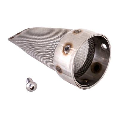 USA state and federal OHV riding areas approved stainless spark arrester. Prevents sparks or glowing embers starting a wildfire while off-roading. Fits all Vance & Hines Adventure Hi-Output slip-on mufflers. Installs with a single bolt on the outlet of the baffle. 
- Screen Type Spark Arrester 
- 304 Stainless Steel Construction 
- Fits Vance & Hines Adventure Hi-Output Slip-ons 
- Single Bolt Rear Mount for Ease of Maintenance 
- Tested to Meet Requirements of SAE J350 
- Qualified by USDA Forest Service