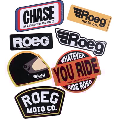 If you like Roeg, you really need these stickers also. Put them on your bike, car, toolbox or fridge whatever you like.