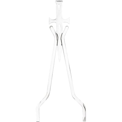 Chrome. 18" tall. Side plate width 6.88" to 7.625" wide. Made from 9/16" square steel bar. Can be used with stock or aftermarket side plates. 
Note: Sideplates not included. 
Note: Will not fit 'Plug-N-Play®' side plates.