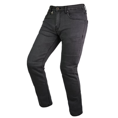 With the By City Bull jeans, CE approved EN17092-3: 2018 Level AA, you will have the comfort of street jeans, thanks to its abrasion resistant cotton denim fabric with blend yarn technology. The jeans is single layer of fabric, unlined, and has removable protections on the hip and knees (adjustable to two heights), CE certified EN1621-1: 2012 CE level 2. Features five outer pockets and YKK� zip fastening. Its slim-fit and modern fit will give you that style you want so much.