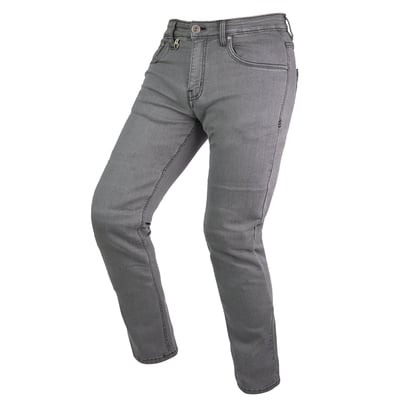 With the By City Bull jeans, CE approved EN17092-3: 2018 Level AA, you will have the comfort of street jeans, thanks to its abrasion resistant cotton denim fabric with blend yarn technology. The jeans is single layer of fabric, unlined, and has removable protections on the hip and knees (adjustable to two heights), CE certified EN1621-1: 2012 CE level 2. Features five outer pockets and YKK� zip fastening. Its slim-fit and modern fit will give you that style you want so much.