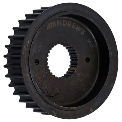 Overdrive pulley; -6% RPM (stock pulley has 32t)