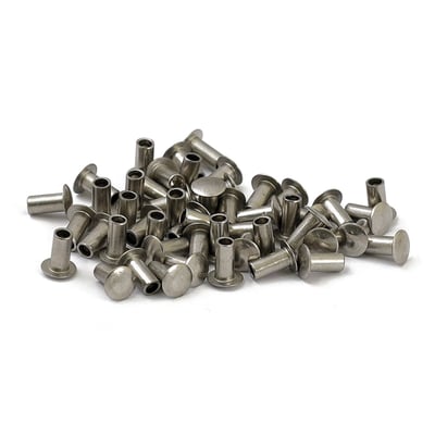 5/16" long. 26 used. For early stock hard bags and the Tour Pak body and Tour-Pak lid of up to 2013 Touring models. See JIMS 978633 installation tool for a factory installation result. 
OEM replacement reference 90965-63.