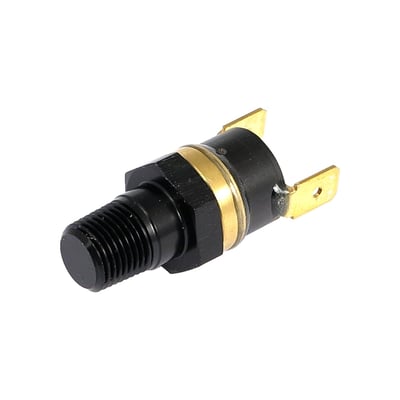 180 °F (82.2 °C). Bi-metal operated thermostatic switch. Designed to automatically switch-on/off electric fans. 3/8 NPT threaded.
