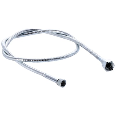 OEM style metal housing. 
Stock length. 
Used with 62-95 OEM & reproduction speedometers. 
These speedos have external male 5/8-18 threads. 
OEM replacement reference 11132-37, 11132-37R