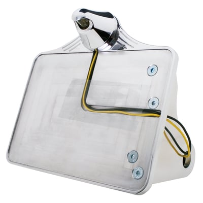 Polished, nipple light, side mount, shocks, European size 143 x 210 mm license plate