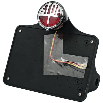 Black, with Stop taillight, 143mm x 210mm EU, side mount, 3/4 axle