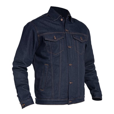 The John Doe Maverick x MCS is an XTM® monolayer jacket in a vintage look styled according to the classic 70's denim jacket. The important thing is that this AAA-certified XTM denim jacket offers timeless design along with high-level safety, reinforced by elbow, shoulder and optional back protectors. The jacket has a slightly longer box fit. The eyelet buttons, covered YKK front zipper and patch breast pockets lend an air of authenticity in a true-to-the-original denim jacket style.

• CE certification AAA (EN 17092-2:2020)
• Monolayer construction
• Outer material: XTM denim
• XTM® protector-ready multi-position system
• Integrated shoulder, elbow and back protector pockets
• Level 1 shoulder and elbow protectors included
• Optional back protector Level 1 and Level 2
• Adjustable waist
• Long sleeves, studded cuffs 
• Side pockets
• Inside pocket
• YKK zipper
 • This RAW LE is exclusive designed for MCS