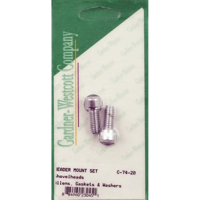 Incl. 4 chrome chrome allen head bolts, washers & gaskets. Used to mount exhaust to cylinder heads.