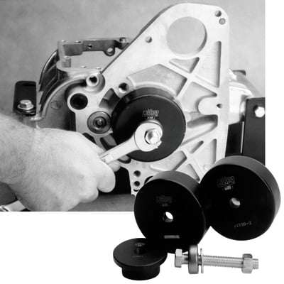 Used to pull the main drive gear bearing straight from the transmission case, without damage or removing the case from the frame