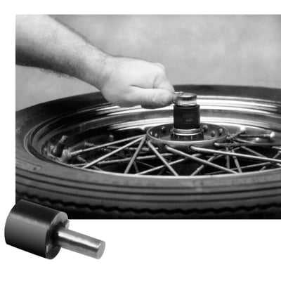 Used to remove & install the slotted lock nut, on wire wheels (spoked wheels) with drum brakes, to correct torque