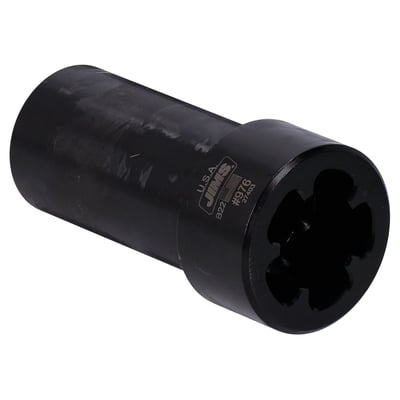 Used to rotate the assembled engine, fits to sprocket shaft, when doing pushrods or engine timing; With 1/2" drive; 
Note: Use with hand drivers only. Not to be used with power tools.