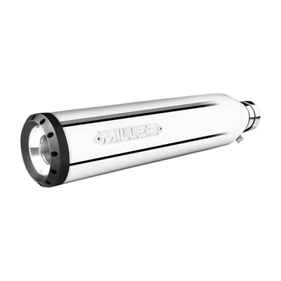 - With EC type approval (Euro 3 EG-BE) 
- Polished stainless steel muffler set 
- With Standard style matte black billet aluminum end caps 
- Muffler diameter 85mm 
- Mufflers & end caps come in a polished or extremely heat-resistant matte black finish 
- End caps available in 3 stylings 
- With removable dB killer 
- The original headers (exhaust head pipes) with electric exhaust flap system remain in place, making it an easy install 
- Includes catalytic converter 
- Includes installation hardware 
- Made in Germany 
Slip-on stainless steel muffler set with EC type approval for the specific models as mentioned only. Street legal throughout the EU, for a no hassle ride but still providing the unmistakeable full H-D sound. The dB killer is removable, for maintenance. Compatible with the stock head pipes, making it a quick slip-on installation. Complete with all required installation hardware.