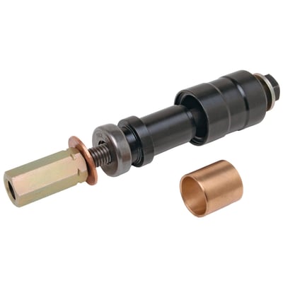 Used to install and remove new wristpin bushings without removing connecting rods from the crankcase. Removes and installs both bushings in less than 5 minutes.