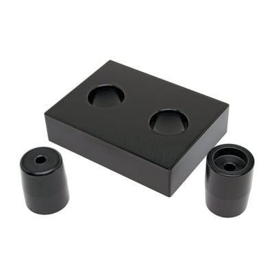 Delrin; Holds both camshafts in an upright position while lowering the cam support