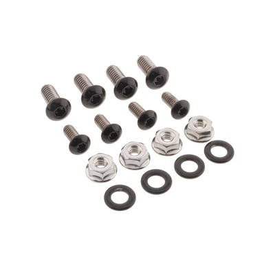 Gloss black. Allen head (hex head) bolt kit. Stainless steel.
