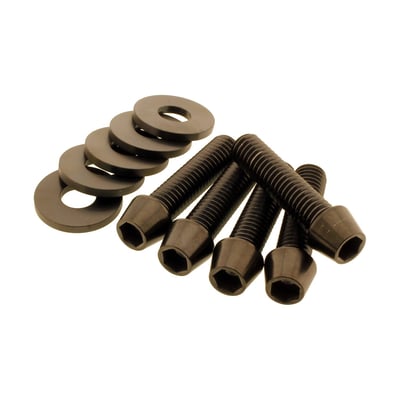 Black. socket head (allen head) bolt kit. Titanium.