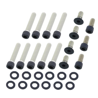 Matte black. Socket head (allen head) bolt kit. Stainless steel.