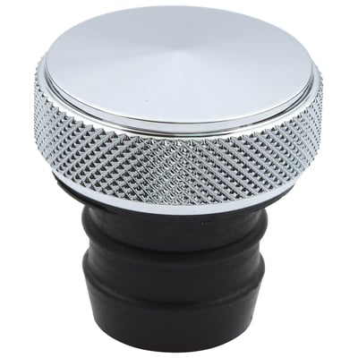 Direct replacement oil tank filler plug, without a dipstick, in a custom style.