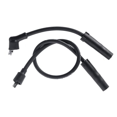 Black. Direct replacement upgrade 8.65mm performance wire set. Precision manufactured from premium components and USA made. 
- 8.65mm Premium MAG plug wires 
- Class E tempered silicone outer jacket 
- EPDM inner wire insulation for dielectric strength 
- Latex silicone layer enhances conductive efficiency and core stability 
- Premium 500 ohm stainless steel wire "MAG" wound core provides unmatched strength and high temperature durability 
- Operating temperature resistance exceeds 450°F (232 °C) 
- RFI and EMI suppression 
- Made in the USA, ISO 9001-2008/TS16949 certified. 
OEM replacement reference 31992-91A, 31986-86A, 31996-86B, 32092-98B, 32091-98.