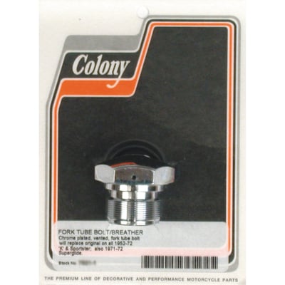 Cap bolts screw directly into the fork tubes of 35mm forks. 
OEM replacement reference 45756-59