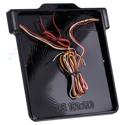 With built-in 3-1 taillight, brake light & turn signal function installed on left and right side of the frame & a top side mounted E approved LED license plate light. 
Tidy tail made simple! – The license plate frame is mounted to your existing bracket, or one of the DMP license plate brackets/holders for the cleanest look. Then you slide your license plate in from the bottom. The plate locks with the small screws from the back (included). Danish Motorcycle Parts (DMP) milled this frame from a single piece of billet aluminum for strength and lightweight, it's powder coated for durable and lasting beauty. Universal fit and will install to most motorcycles. 
- With E marked LED license plate light 
- With 3-1 turn signal, taillight & brake light combo 