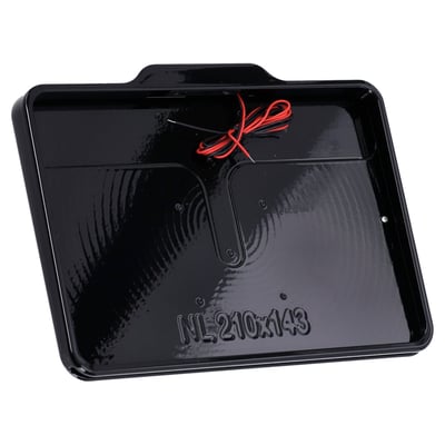 With built-in top side mounted E approved LED license plate light. 
Tidy tail made simple! – The license plate frame is mounted to your existing bracket, or one of the DMP license plate brackets/holders for the cleanest look. Then you slide your license plate in from the bottom. The plate locks with the small screws from the back (included). Danish Motorcycle Parts (DMP) milled this frame from a single piece of billet aluminum for strength and lightweight, it's powder coated for durable and lasting beauty. Universal fit and will install to most motorcycles. 
- With E marked LED license plate light 