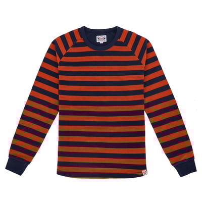 If you love the vintage look of the old-school motorcycle-club sweaters, you'll love this 13 ½ Waffle shirt long sleeve. This shirt is made of 100% cotton and has a textured waffle knit that adds warmth and style. The round neck and the ribbed cuffs and hem give it a classic fit and feel. Available in three colorways.