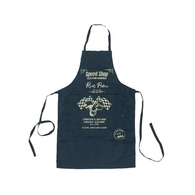 Look no further than the Rusty Pistons Besso apron! This apron is made of 100% cotton, which means it is soft, breathable, and easy to wash. It has two external pockets, perfect for storing your tools, gloves, or phone. Whether you are working in the garage, painting, or grilling some real American burgers, this apron will protect your clothes and make you look cool. The Rusty Pistons Besso apron comes in one size with adjustable straps. It also features the Rusty Pistons logo on the front, giving it a vintage and authentic look.