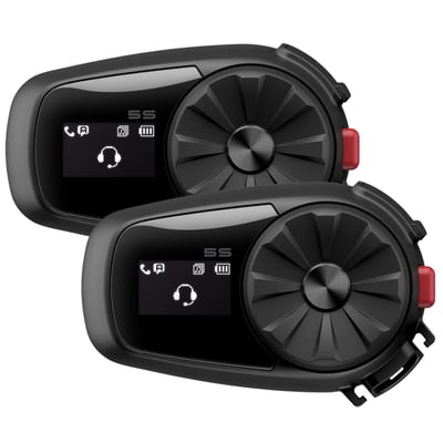 Born from the legendary Sena SMH5, the Sena 5S is the next-generation of feature-rich and value-packed intercoms from Sena. With this easy to use and accessible unit, you get High Definition in-helmet speakers, High Definition two-way intercom, and integrated LCD screen; all the features you need at an amazing value. The 5S with Bluetooth® 5 keeps you connected to your riding companion or passenger with HD Sound quality, music sharing, and audio equalizer profiles built right in. With even more features packed in, it also lets you answer phone calls hands-free, and hear your GPS prompts. The 5S features a helmet clamp kit and boom microphone. The Jog Dial makes for an intuitive user interface that is much easier to control while riding, which means you'll ride safer.