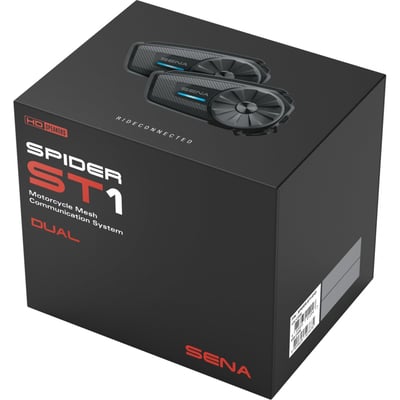 Meet the Sena Spider ST1 and RT1, an affordable mesh-equipped headset with a glove-friendly jog-dial control. The Spider ST1 and the three-button controlled Spider RT1 are Sena’s first motorcycle communication headsets operating exclusively on the groundbreaking Mesh intercom platform, at an impressive price. Sena’s premium Mesh technology, as first seen in the flagship 50S and 50R headsets, streamlines rider-to-rider communication and now delivers that same robust reliability for all Spider ST1 users. The Spider ST1 and RT1 are value-packed with leading features, including: premium Sena quality, One-Click-to-Connect Mesh Intercom™, premium HD speakers, smartphone pairing via Bluetooth® 5.2, audio multitasking™ and jog-dial interface.
