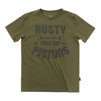 Do you love the smell of gasoline? Do you like old good carburetors? Listen to the old times music, live in the style of the culture of the first half of the 20th century and want to wear just like these crazy goodfellas and gals want to vary and wear "different" clothing. Welcome to Rusty Pistons! This t-shirt is made of 100% selected cotton and has a fashionable tapered cut that flatters your figure and a round ribbed neckline that feels smooth on your skin. The t-shirt features a print on the chest of a cool design and a 3D round Rusty Pistons logo on the back that shows off your brand loyalty. The sleeve ends and bottom hem have double seams for extra strength and the neck tape is reinforced with suede soft material and Rusty Pistons logo. The Rusty Pistons t-shirt is the perfect choice for any occasion, whether you are hitting the road, hanging out with friends or relaxing at home.