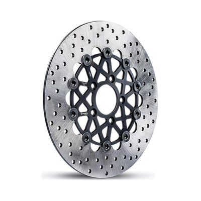 Custom Disc series. Includes 1 brake rotor for front single disc, left or right. 
5.5mm thick. 
Stainless steel floating disc that is attached with 10 bolts to a hard anodized aluminum carrier. 
Mount style B. 292mm (11.5") diameter x 56mm ID x 82.5mm (3.25") Bolt Circle Diameter x 8.5mm counter bored mount holes. 