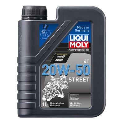 Language label D-booklet. 
Mineral motor oil. Quality motorcycle oil for allround street use for classics and others that require a mineral oil. Ensures optimum performance and protection of the engine under all operating conditions. Reliable lubrication, optimum noise damping and low wear. Ensures smooth clutch engagement and disengagement and gear shifting. Tested on engines with catalytic converters. Developed for both air and water-cooled 4-stroke engines exposed to normal to tough operating conditions. Suitable for engines with or without a wet clutch. 
- Performance level: API SN PLUS, JASO MA2 
- keeps engine clean 
- low oil consumption 
- excellent for wet clutches 
- high shear stability 
- high wear protection 
- catalytic converters tested 
- optimal aging stability 
- optimum lubrication under all conditions 
