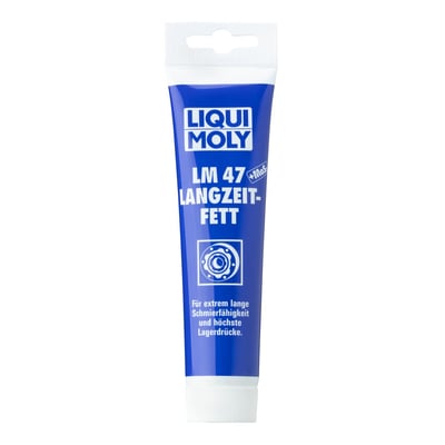 Language label D.
High-grade special grease. The MoS2 content provides the selected base grease with outstanding lubricity and high-performance properties that normal grease does not have. During operation, a permanently adhering, ultra-thin molybdenum disulfide film forms at the sliding surfaces. This film retains its lubrication properties for a long time even after the grease supply completely fails. Extremely long-lasting lubrication properties, can be delivered by central lubrication systems. Used in assembly, maintenance and repair of vehicles, machine tools, construction, agricultural and printing machinery. For heavily loaded bearings and joints, spline shafts, threads and guides. For constant velocity drive joints.
- labeling DIN 51502 KPF2K-30
- Operating temperature range: –30 °C to +120 °C, short term up +130 °C
- distinctive high-pressure characteristics
- increases operational reliability
- good corrosion protection
- especially resistant to cold and hot water
- outstanding lubricating action
- highest load-carrying capacity
- high resistance to aging
- can be delivered by centralized lubrication systems
- friction and wear reducing
- universal application
- economical